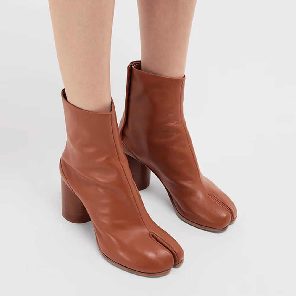 Women’s Tabi Ankle Boots | Split Toe Design with Rubber Sole
