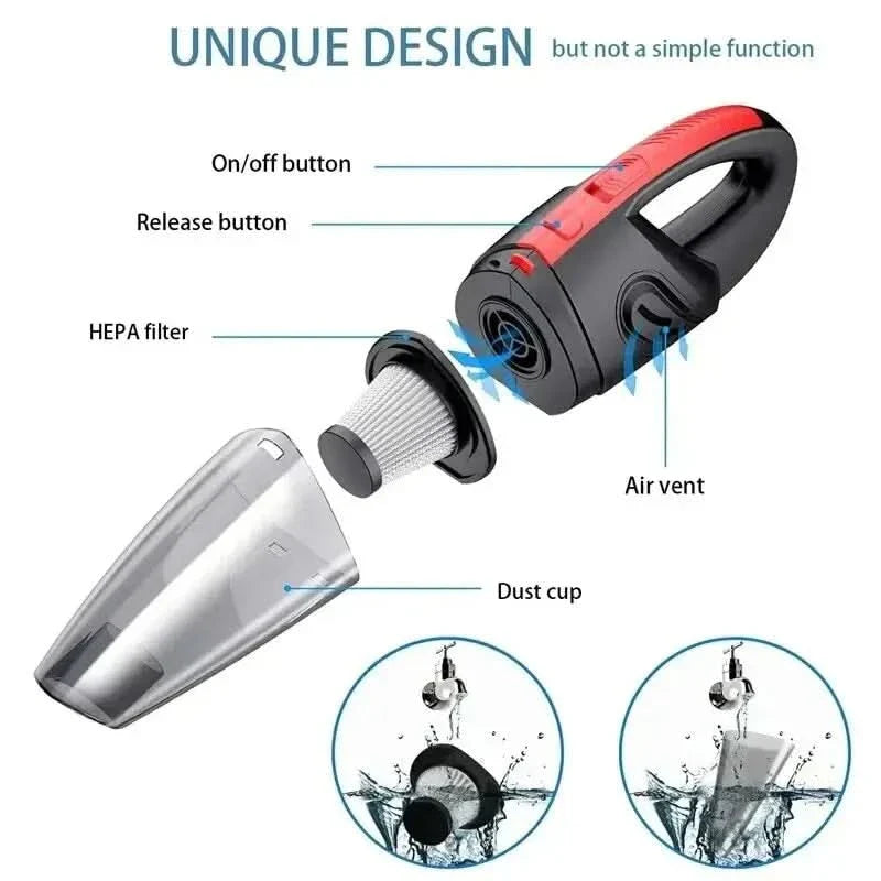 Rechargeable Handheld Vacuum | High Suction Cleaning Tool