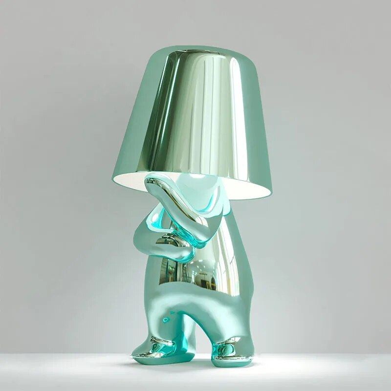 Goudje Resin LED Table Lamp – Modern Denker Design Decorative Lamp for Living Room and Bedroom