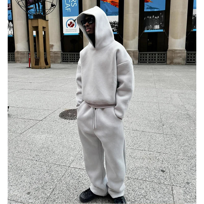Oversized Hoodie Tracksuit Set for Men
