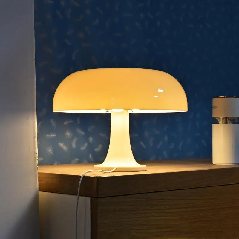 Vintage Transparent Mushroom Bedside Lamp