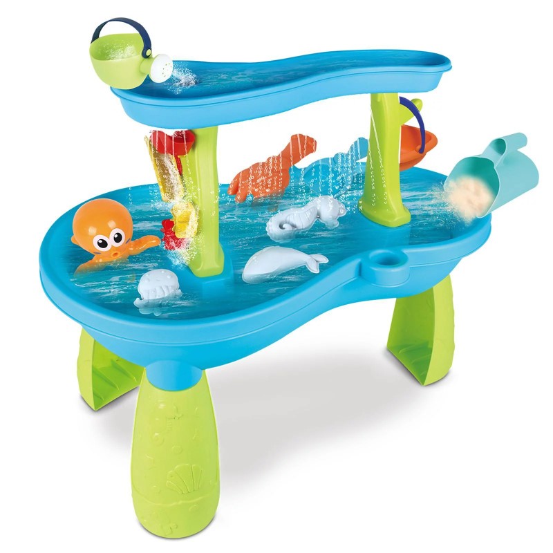 2-Tier Water & Sand Play Table – Sensory Outdoor Toy for Toddlers (Ages 1–3)