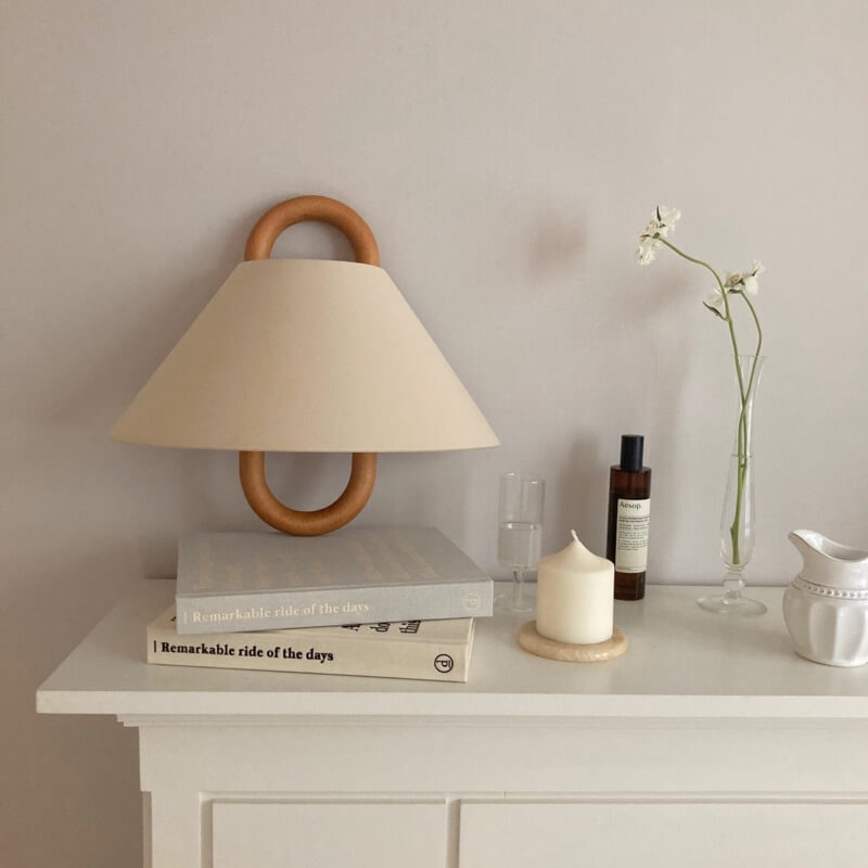Modern Original Solid Wood Pleated Semi Circle Light Wall Sconce Lamp