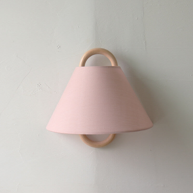 Modern Original Solid Wood Pleated Semi Circle Light Wall Sconce Lamp