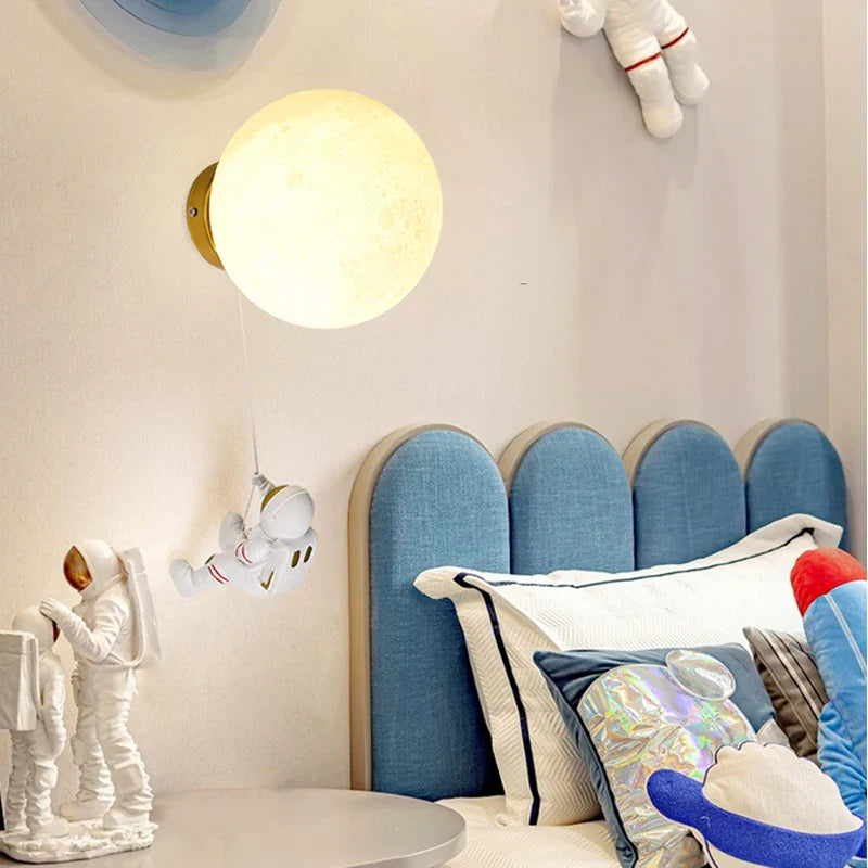 Astronaut Wall-Mounted Kids’ Bedside Lamp