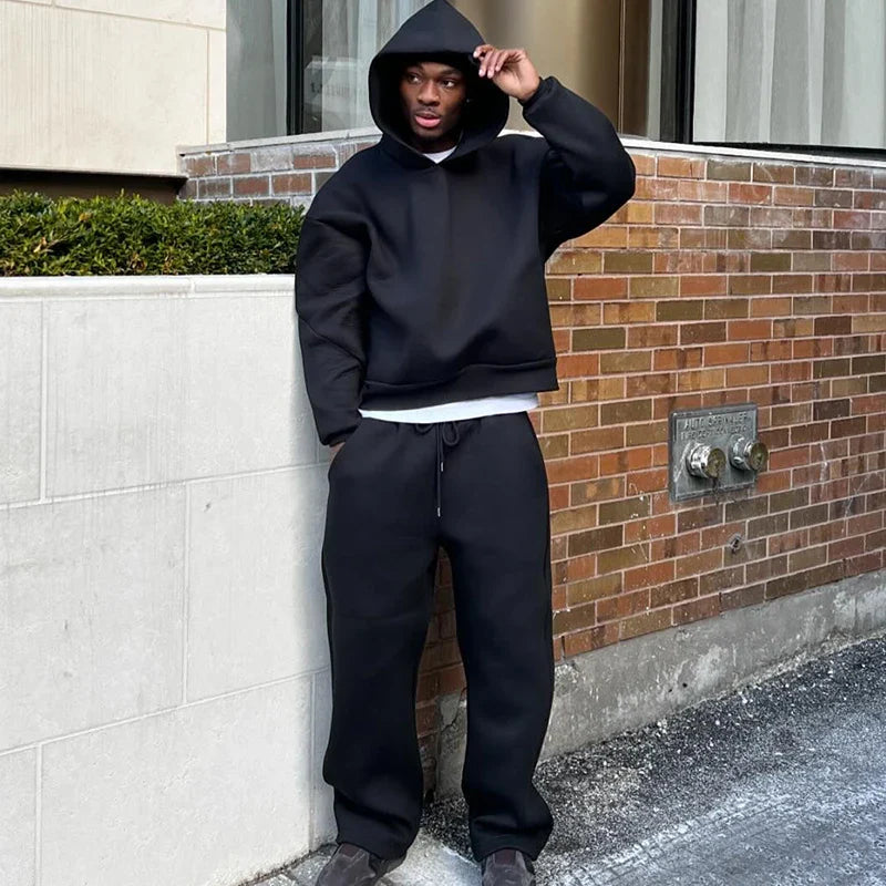 Oversized Hoodie Tracksuit Set for Men