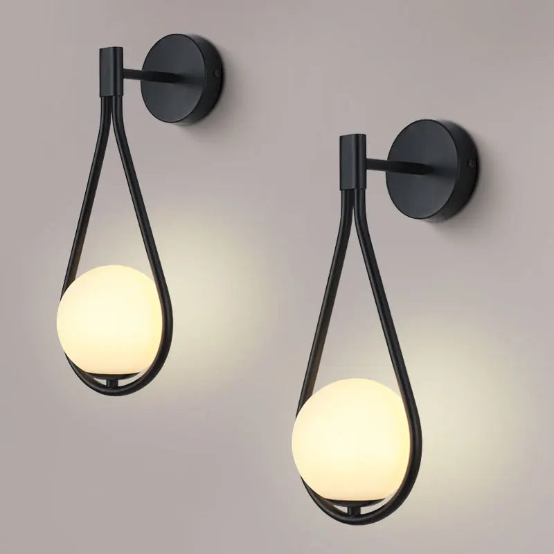 Frosted Glass Wall Lamp – Modern Indoor Lighting Fixture