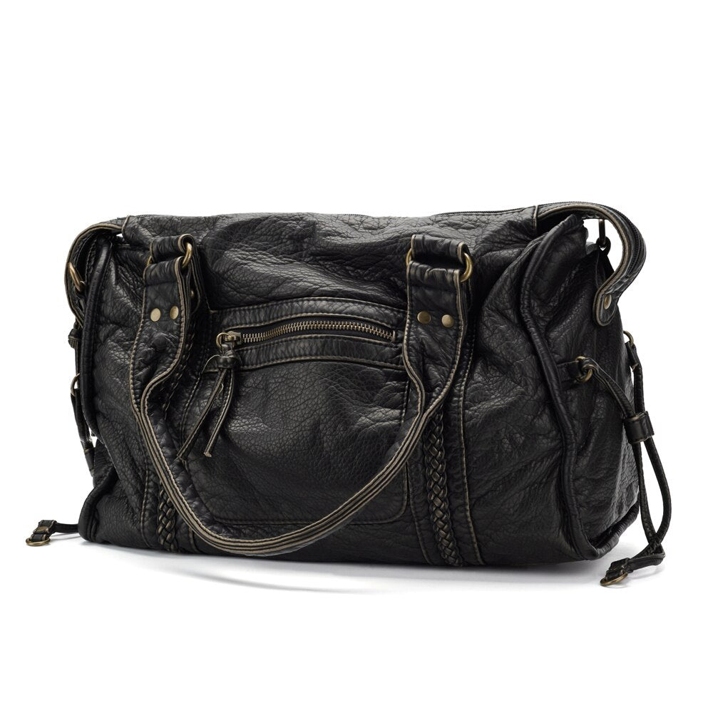 Black Leather Handbag | Stylish and Functional for Everyday Use