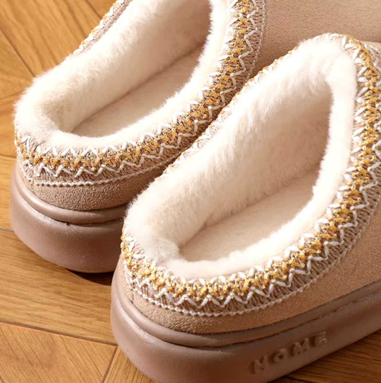 Unisex Sheepskin Slippers | Comfortable Wool-Lined Indoor Shoes