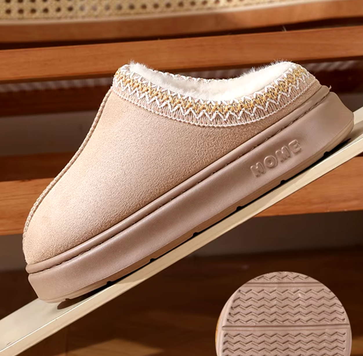 Unisex Sheepskin Slippers | Comfortable Wool-Lined Indoor Shoes