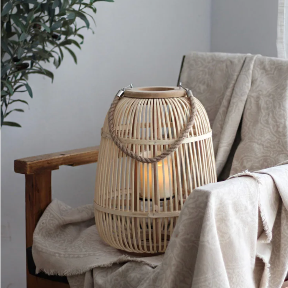 Rattan Bamboo Lanterns – Unique Decorative Lighting for Living Room, Bedroom, and Outdoor Spaces