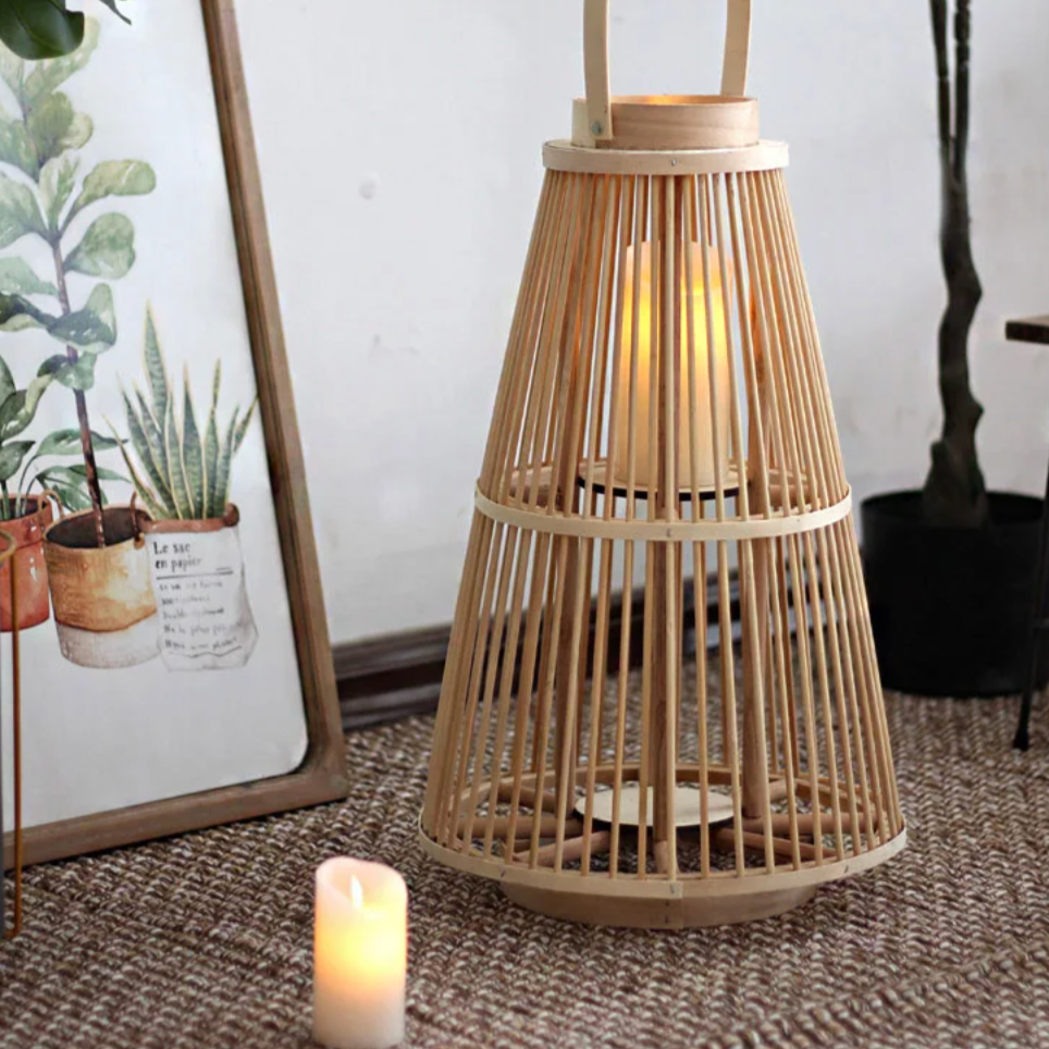 Rattan Bamboo Lanterns – Unique Decorative Lighting for Living Room, Bedroom, and Outdoor Spaces