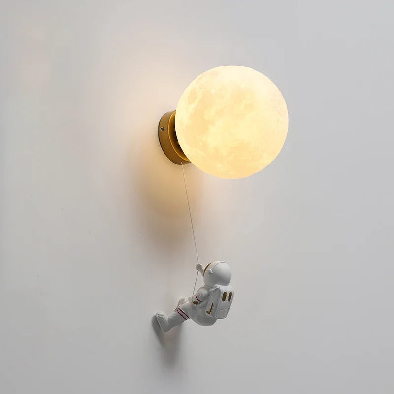 Astronaut Wall-Mounted Kids’ Bedside Lamp