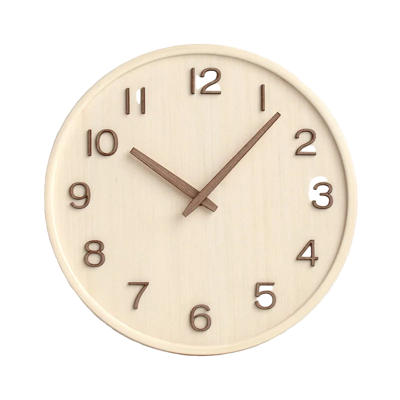 Japanese Style Wooden Wall Clock | Retro Design for Living Room, Office, and Bedroom