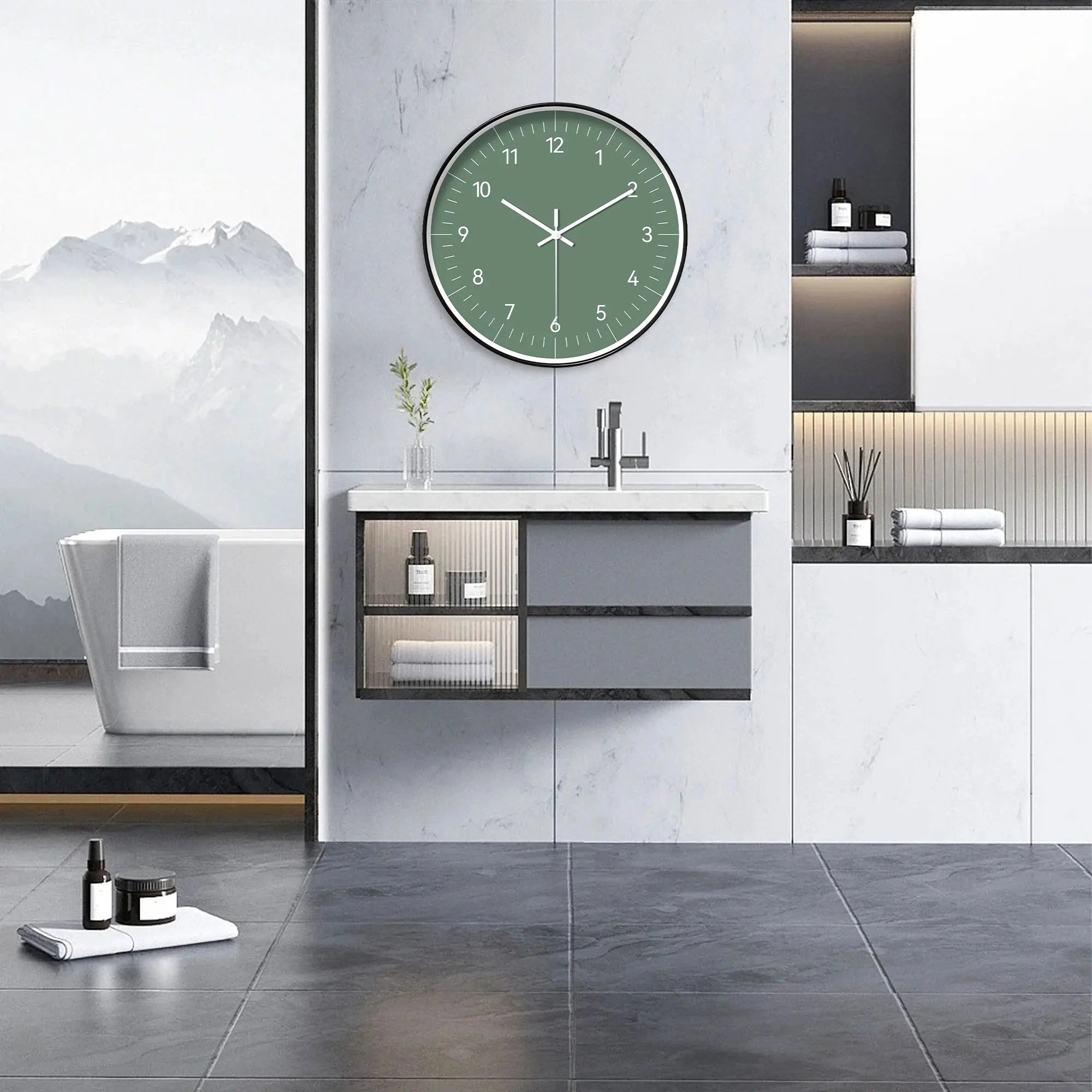 Minimalist Round Wall Clock | Quiet Movement Design