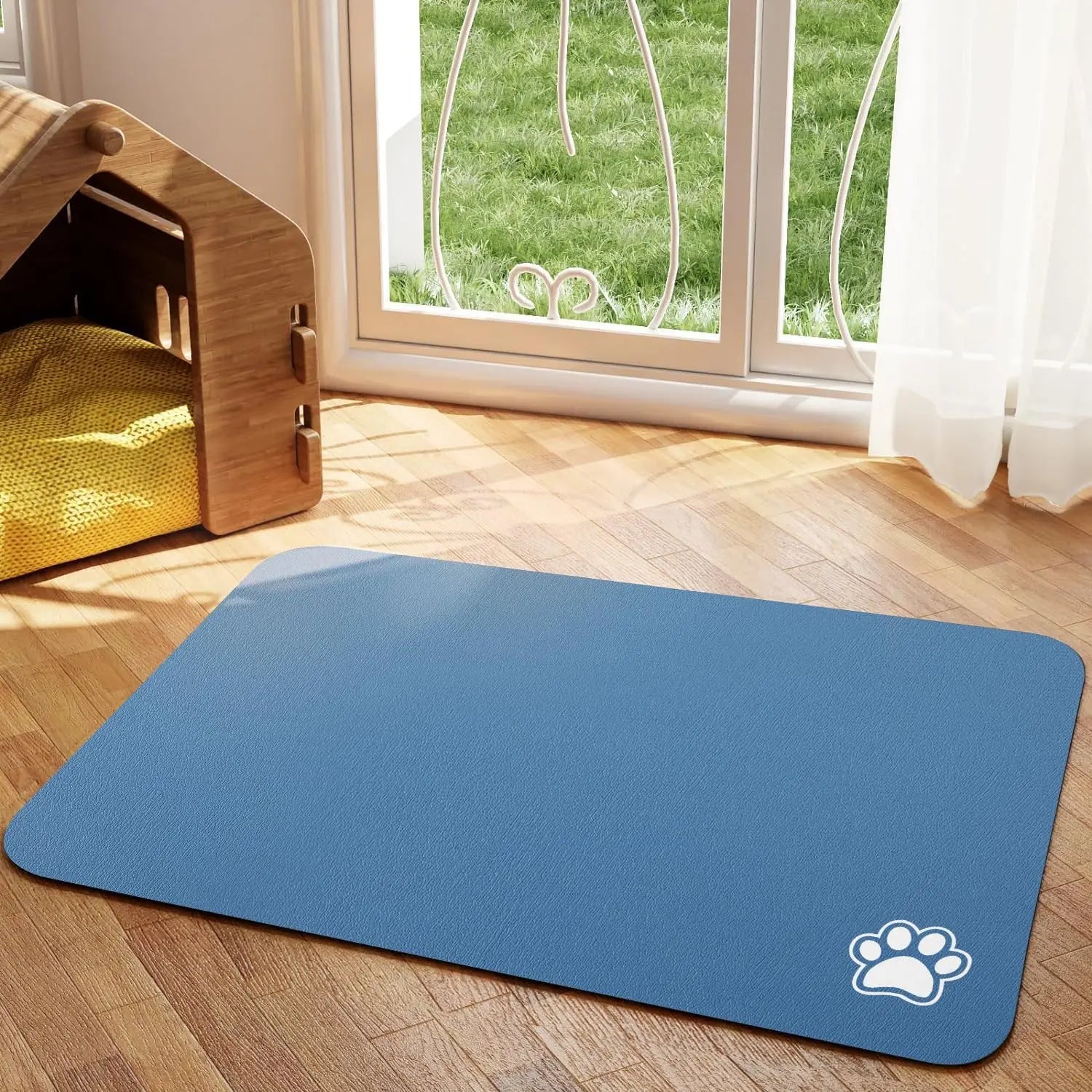 Non-Slip Pet Food Mat | Easy-Clean Surface for Dogs & Cats