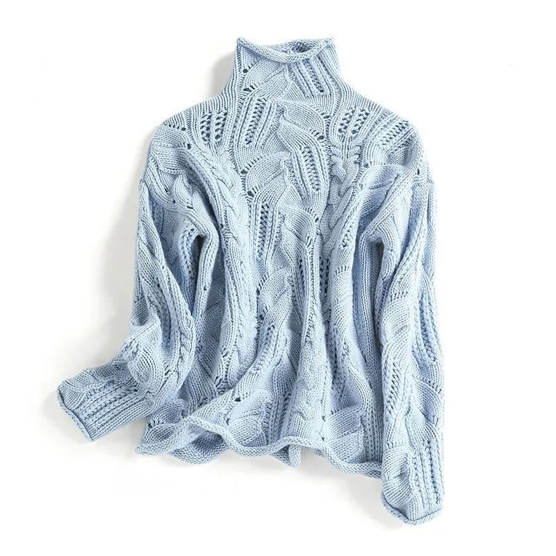 Women’s High Neck Knit Sweater | Elegant Casual Style