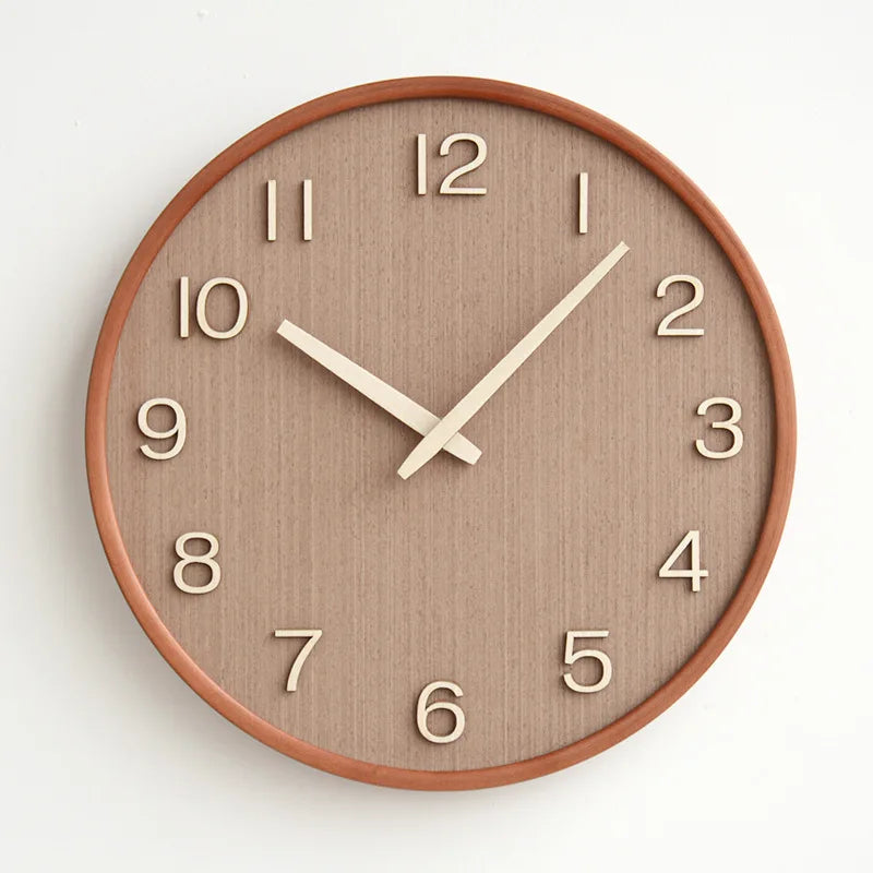 Japanese Style Wooden Wall Clock | Retro Design for Living Room, Office, and Bedroom