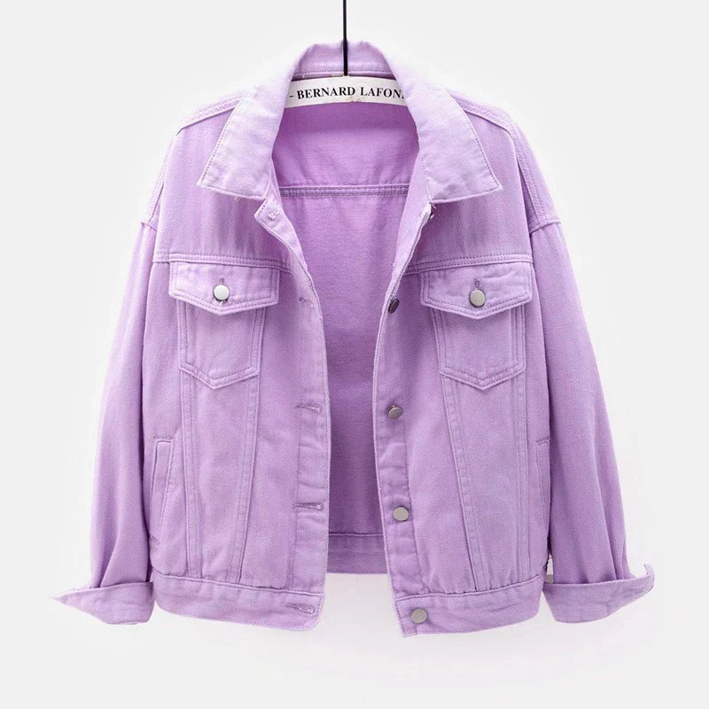 Women’s Denim Jacket | Casual Jean Jacket with Button Front