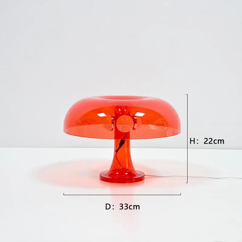 Vintage Transparent Mushroom Bedside Lamp