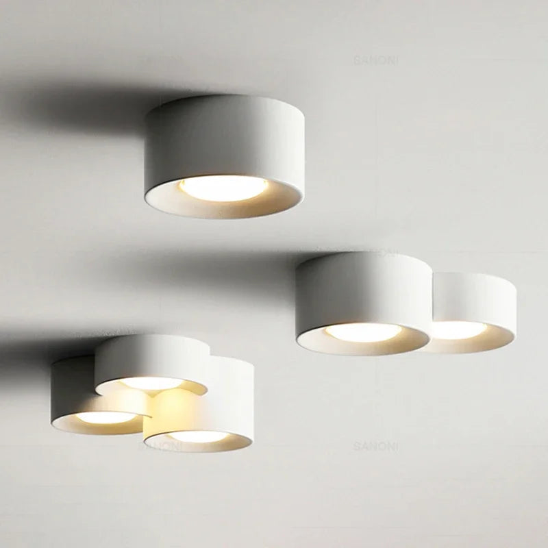 Nordic LED Ceiling Light | Cylindrical Spotlight Chandelier for Modern Interiors