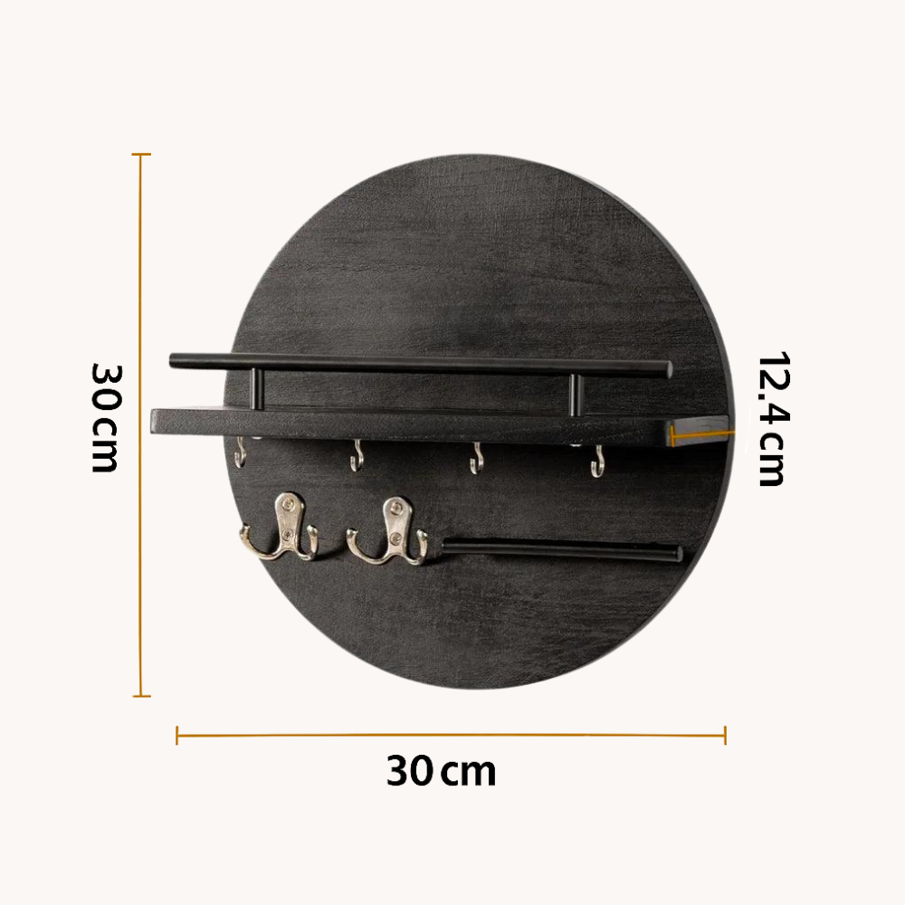 Luxyecs | Round stylish key holder made of eco-friendly wood