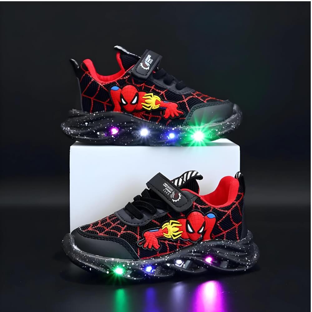 Superhero LED Sneakers – Light-Up Shoes for Kids with Fun Flashing Lights