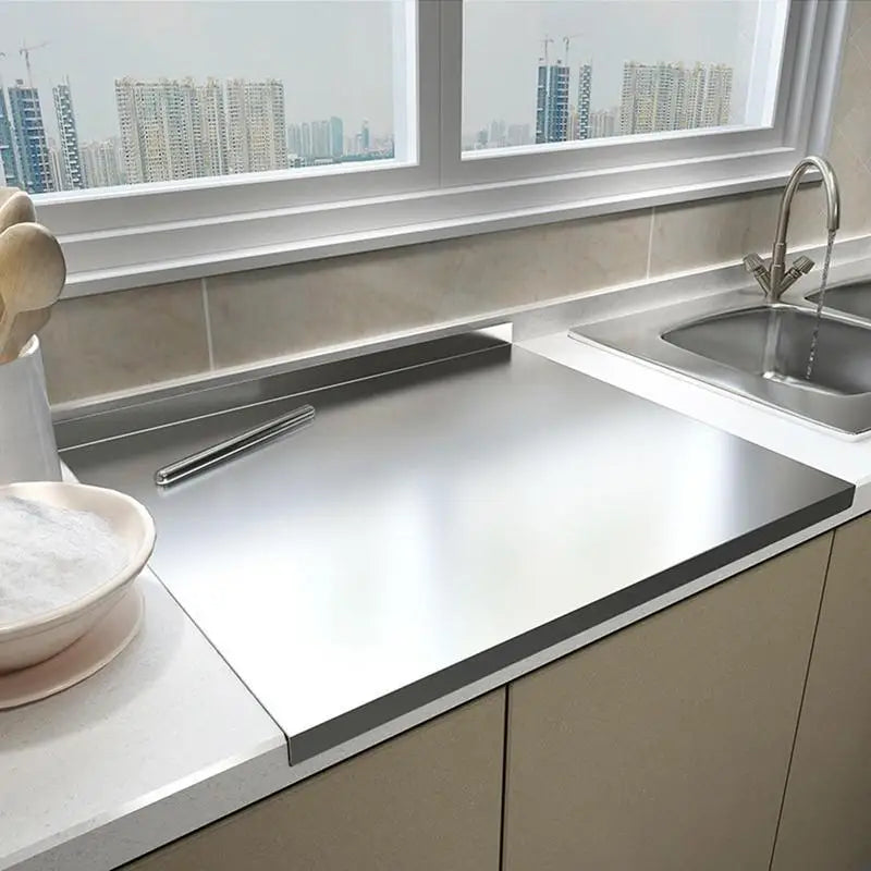 SliceGrip | Stainless Steel Cutting Board with Lip - Durable, Non-Slip, Hygienic Cutting Board for Kitchen