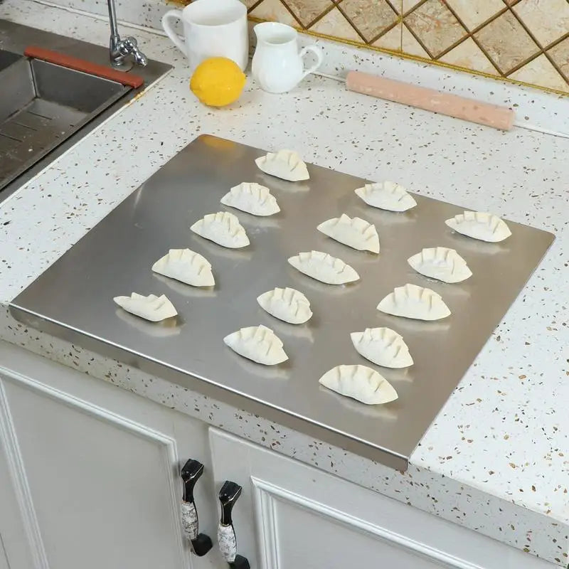 SliceGrip | Stainless Steel Cutting Board with Lip - Durable, Non-Slip, Hygienic Cutting Board for Kitchen