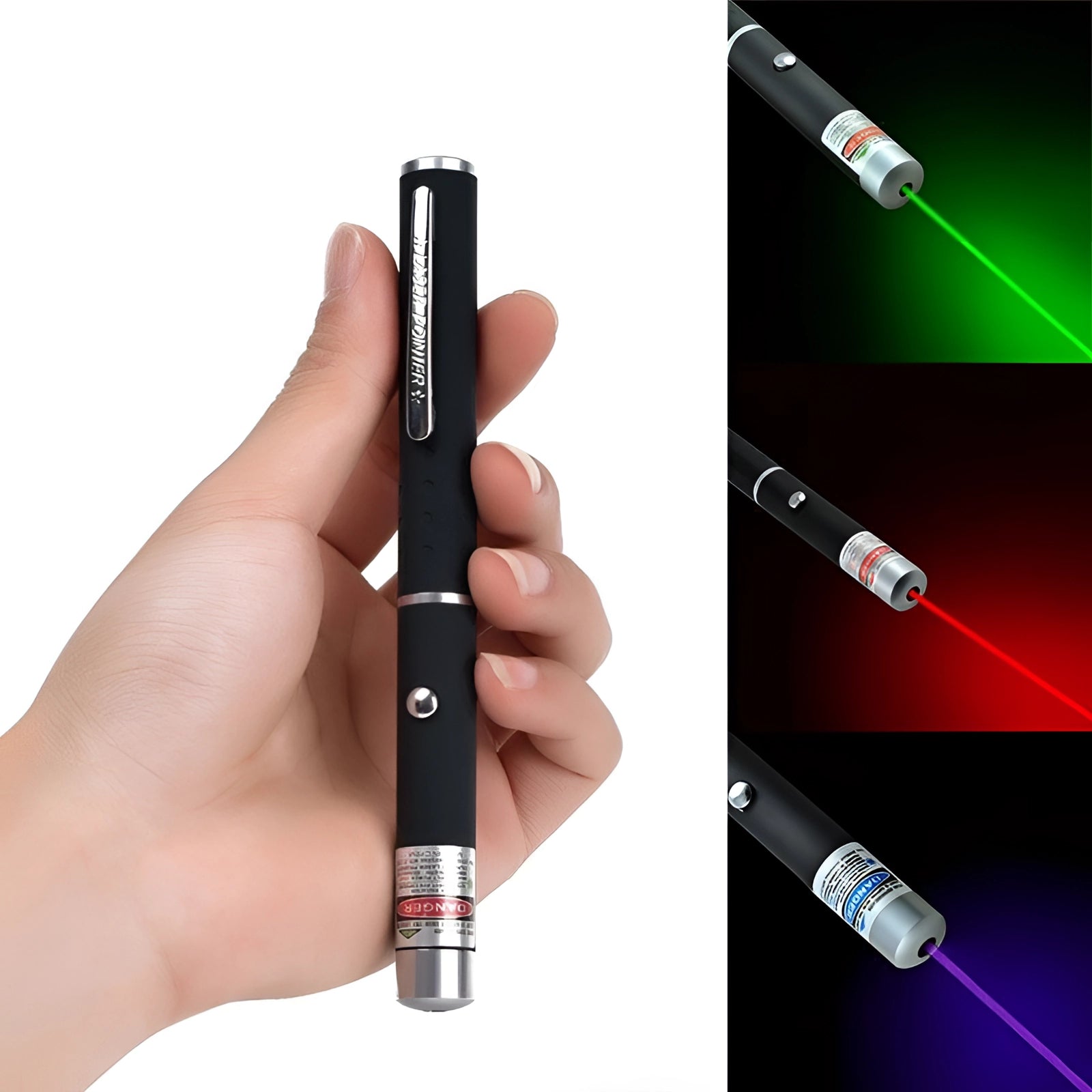 High Power Laser Pointer | Adjustable Focus Multi-Color Handheld Light