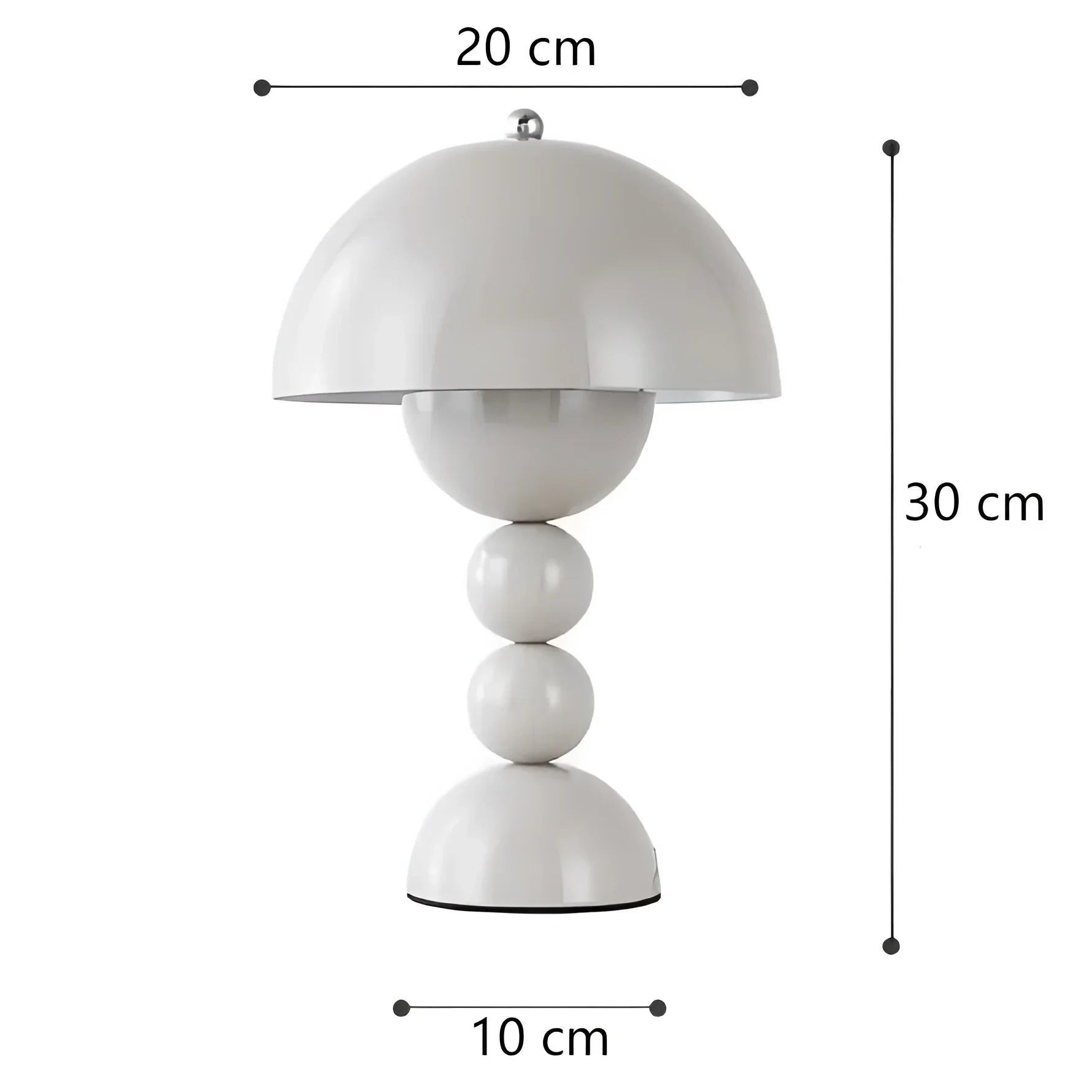 Vintage Mid-Century Mushroom Dome Lamp - Retro Table & Desk Light