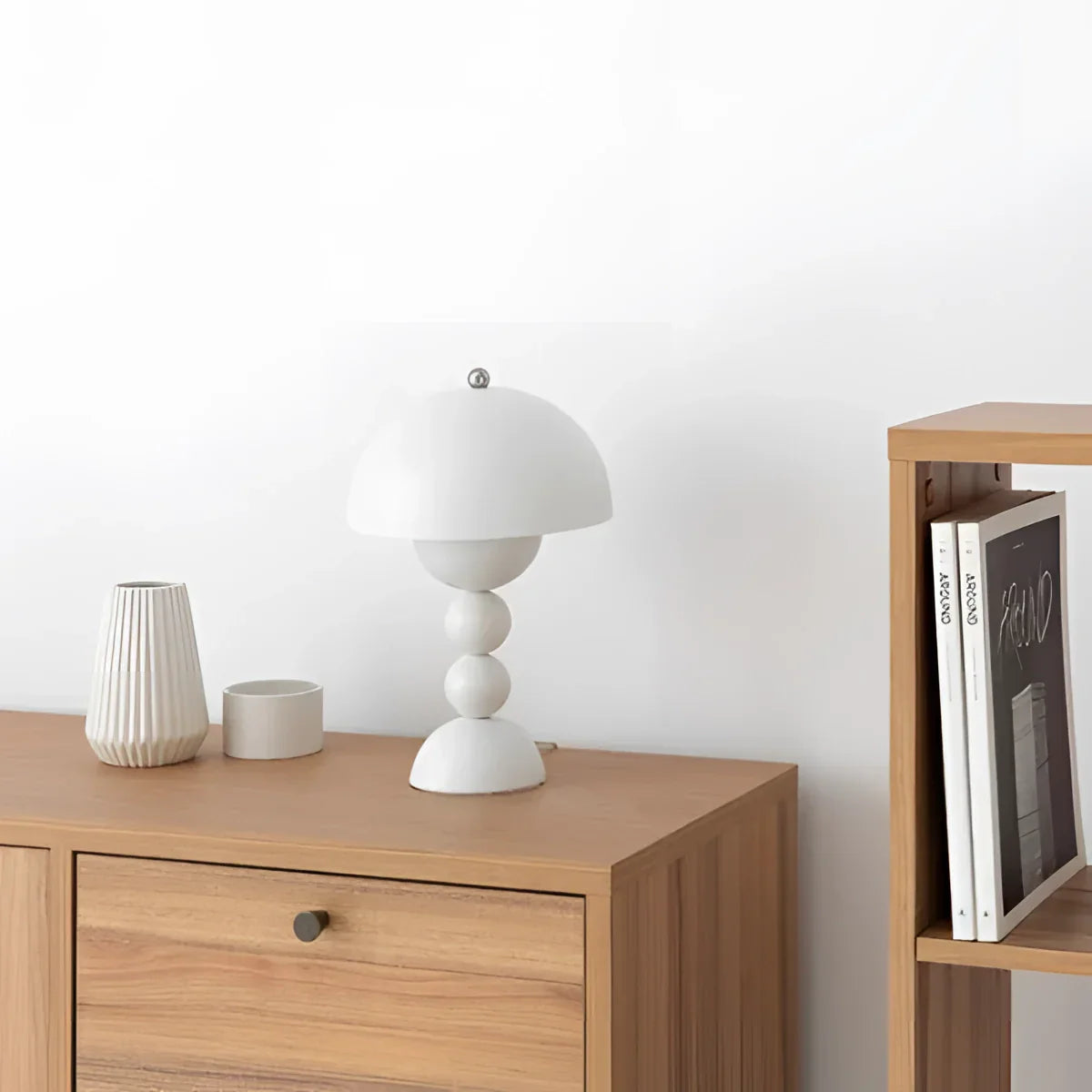 Vintage Mid-Century Mushroom Dome Lamp - Retro Table & Desk Light