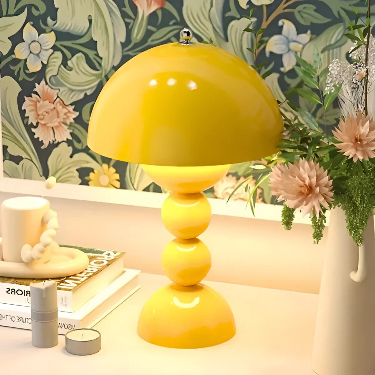Vintage Mid-Century Mushroom Dome Lamp - Retro Table & Desk Light