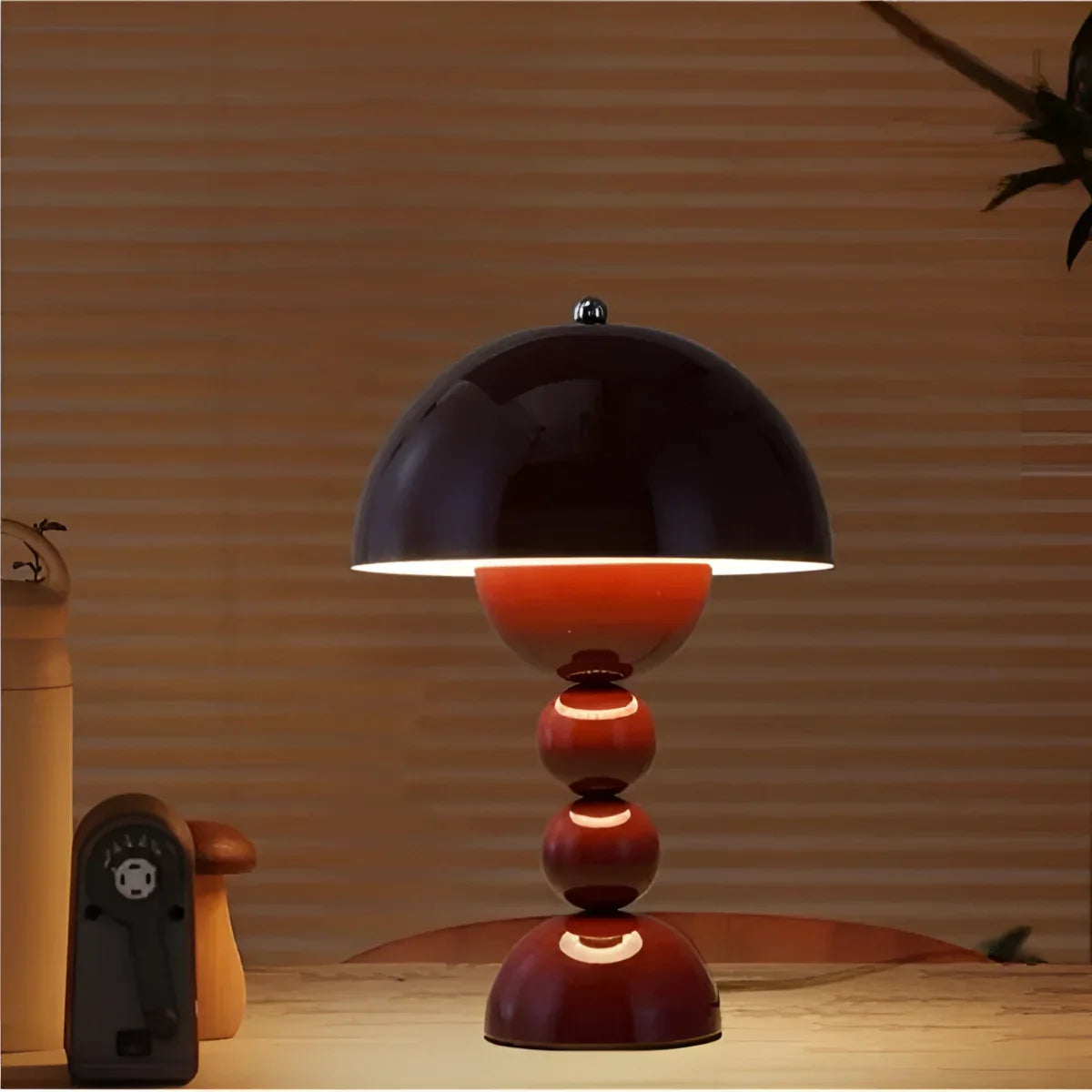 Vintage Mid-Century Mushroom Dome Lamp - Retro Table & Desk Light