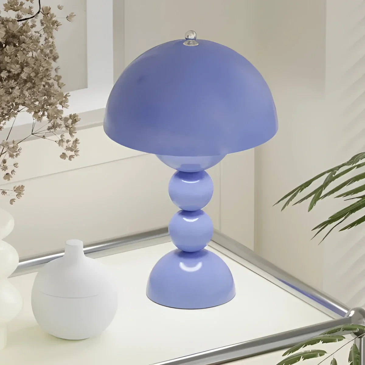 Vintage Mid-Century Mushroom Dome Lamp - Retro Table & Desk Light