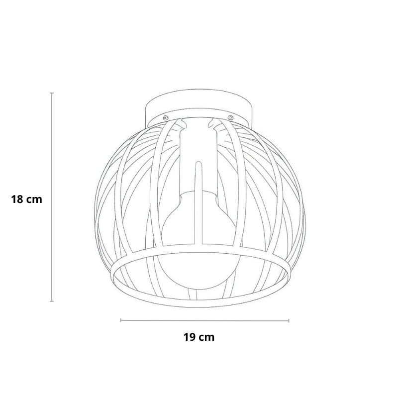 Industrial Cage Ceiling Light | Modern Hallway Fixture