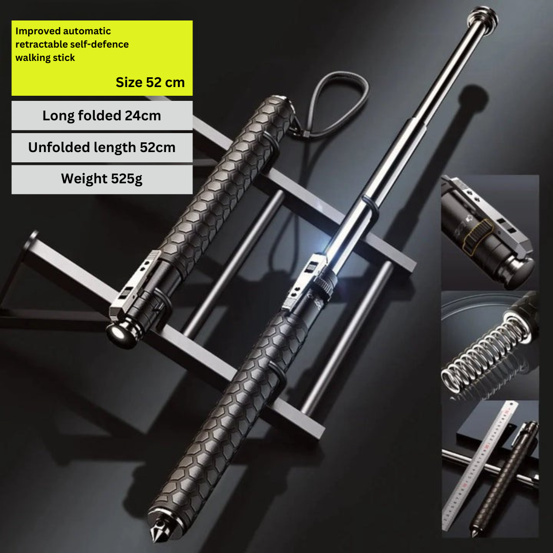 Automatic Folding Walking Stick | Adjustable Hiking Pole