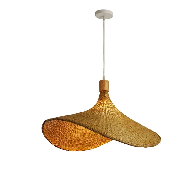 Luxyecs | Handmade Boho Bamboo Hanging Lamp – Sustainable Natural Pendant Light