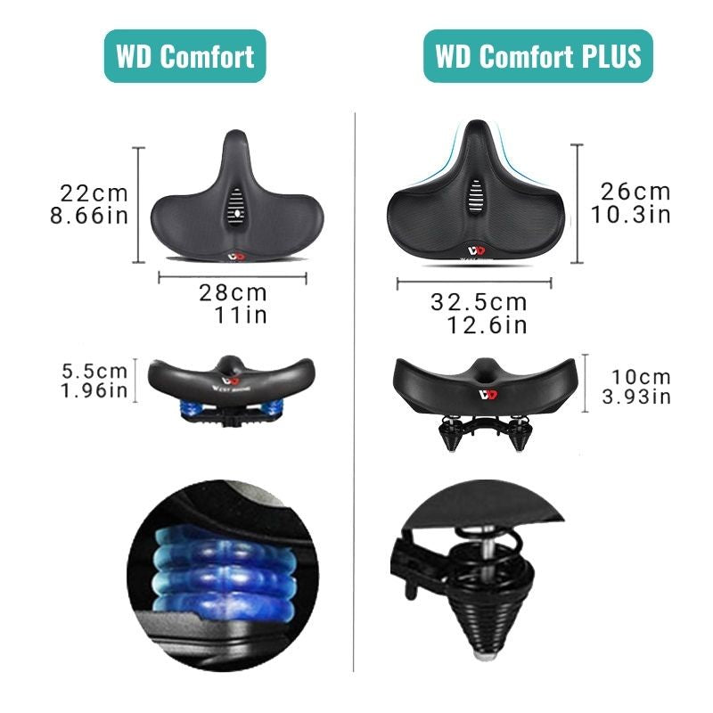 Ergonomic Bicycle Saddle | Breathable Wide Cycling Seat