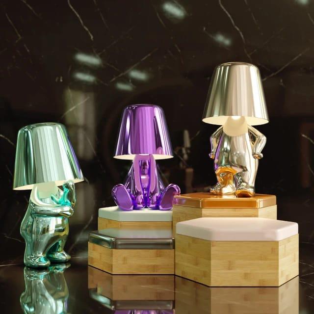 Goudje Resin LED Table Lamp – Modern Denker Design Decorative Lamp for Living Room and Bedroom