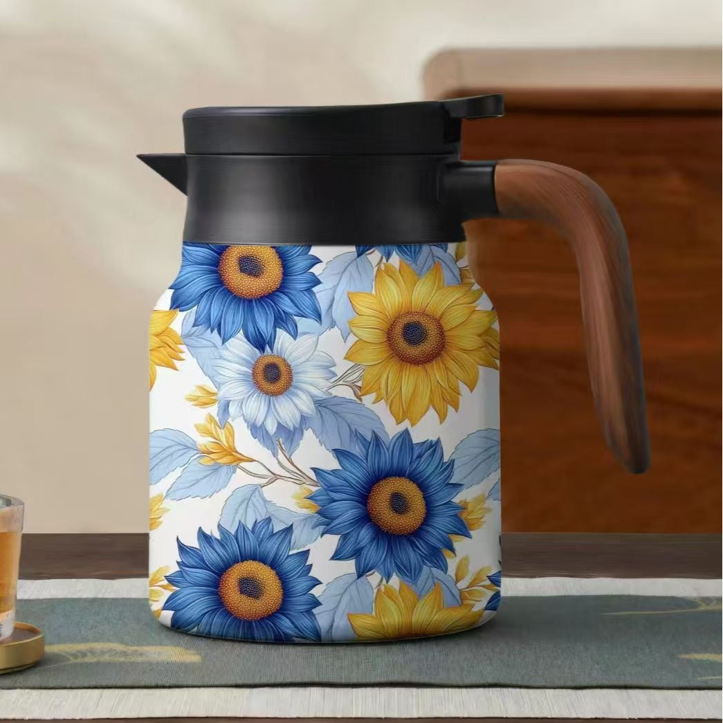 Insulated Coffee Pot | Floral Vacuum Thermos Jug
