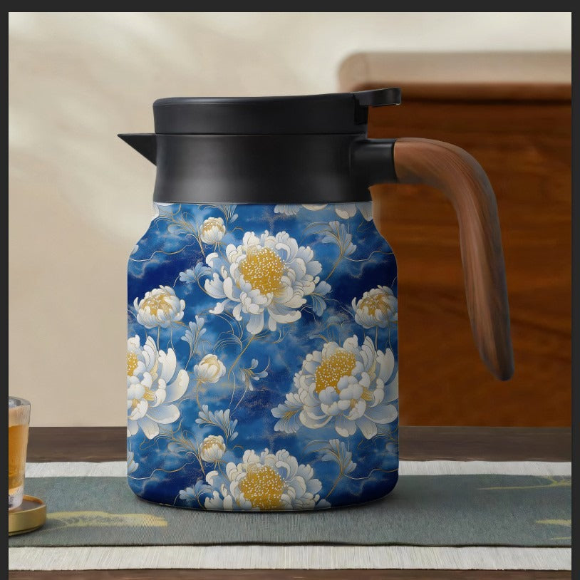 Insulated Coffee Pot | Floral Vacuum Thermos Jug