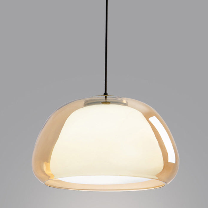 Modern Glass Pendant Light | Milk Glass Hanging Lamp