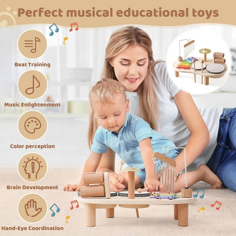 Melodiny Musical Toy | Wooden Set for Creative Babies Aged 12+ Months