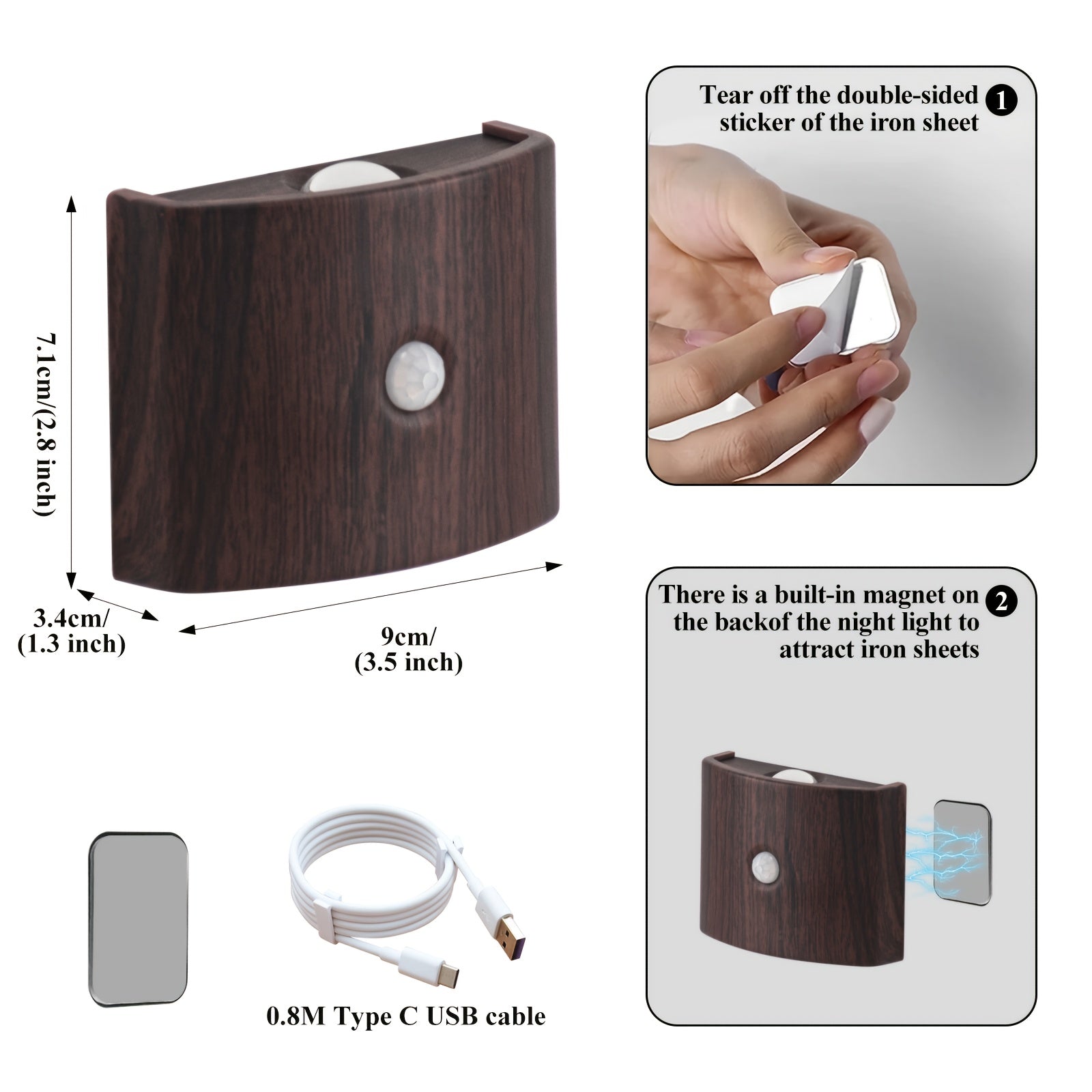 Wooden LED Wall Light | Modern Home Accent Lamp