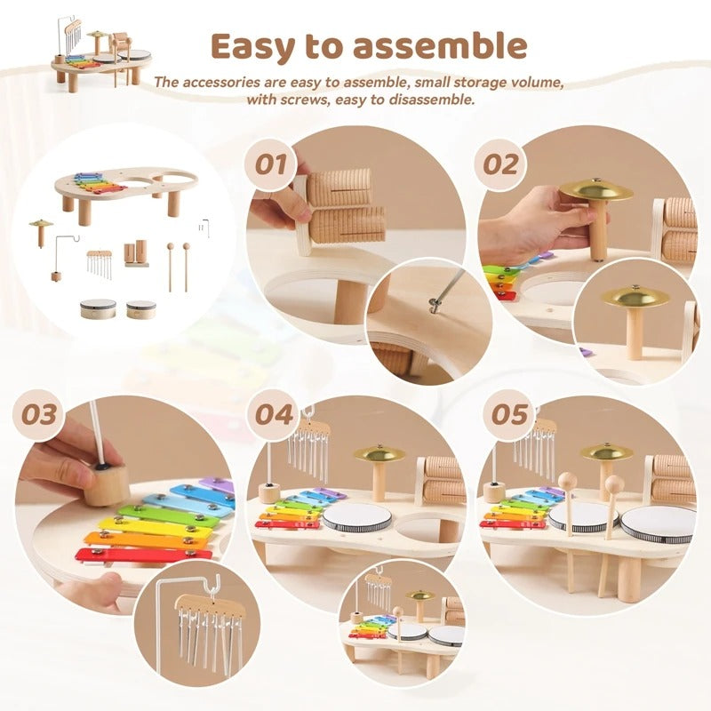 Melodiny Musical Toy | Wooden Set for Creative Babies Aged 12+ Months