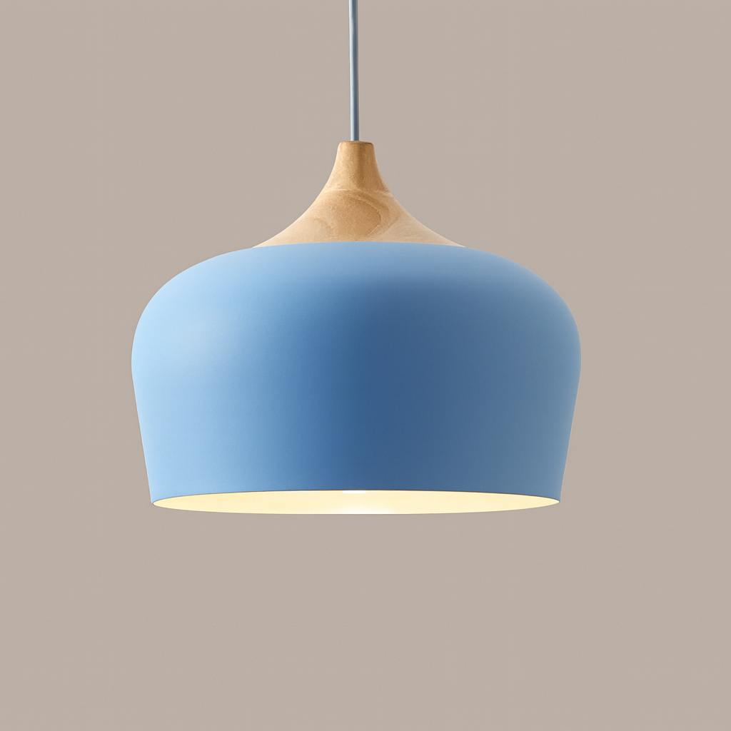 Pastel Palette Pendant Lights | Stylish Metal and Wood Lighting for Living Room