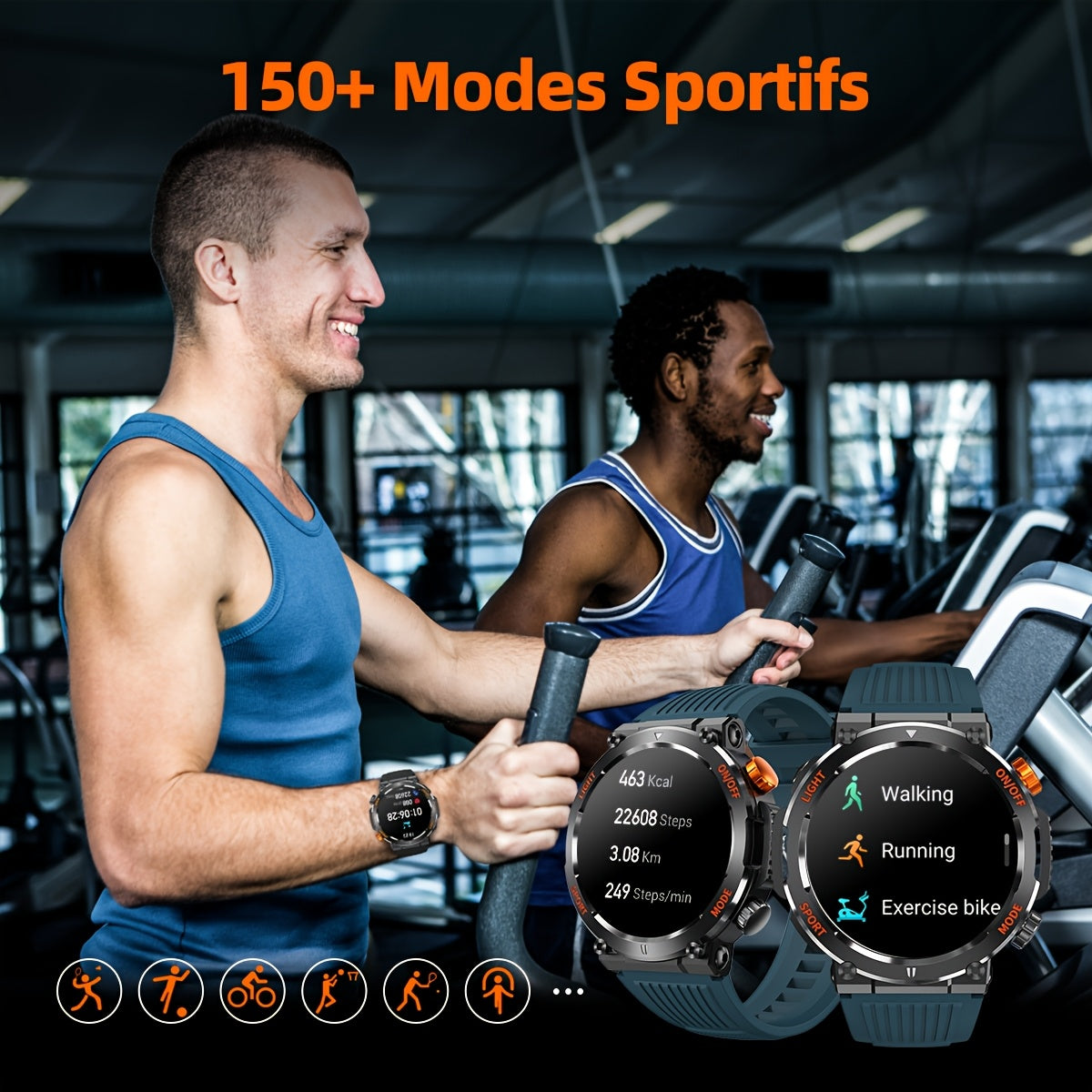 Men’s Outdoor Smartwatch | Compass and LED Flashlight Watch