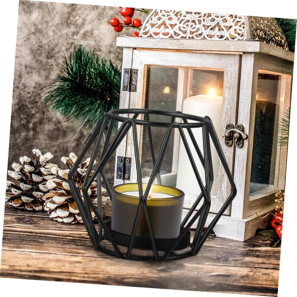 Candle Holder | Elegant Iron Candle Wireframe for a Stylish Illuminating Aesthetic - Luxyecs