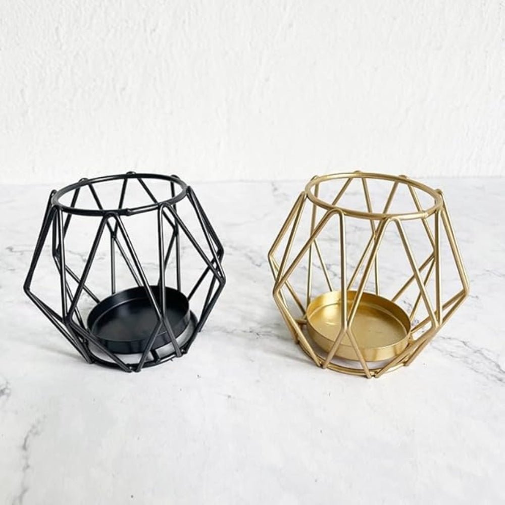 Candle Holder | Elegant Iron Candle Wireframe for a Stylish Illuminating Aesthetic - Luxyecs